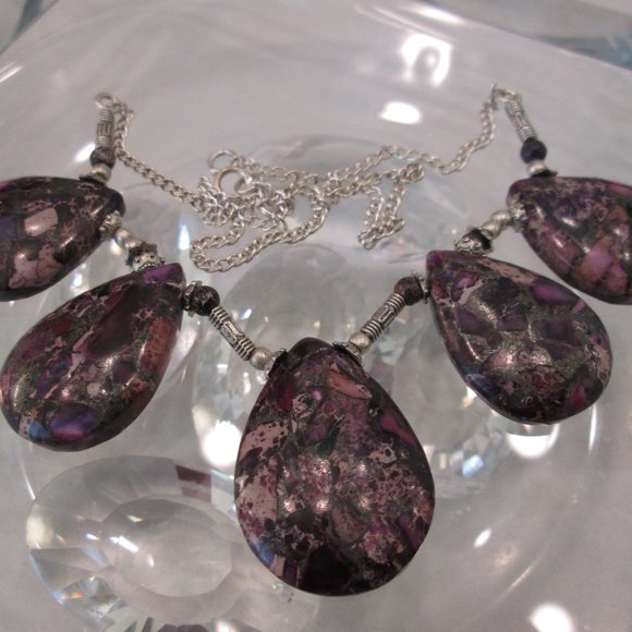 TURQUOISE GEMSTONE LADIES NATURAL 925 STERLING SILVER NECKLACE - Picture 8 of 8